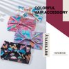 Aceorna Boho Butterfly Headbands Stretch Knotted Hairbands Floral Printed Hair Bands Elastic Turban Head Wraps Wide Head Bands for Women and Girls Pack of 4 (Butterfly A)