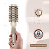 AIMIKE Round Brush, 1.3 Inch Barrel, Nano Thermal Ceramic & Ionic Tech, Boar Bristles, for Blow Drying, Styling, Curling and Shine, Gold + 4 Clips