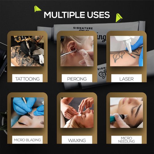 Signaute Tattoo Cream - Best Cream for Tattoo Before & Aftercare - Non-Greasy and Lightweight Formula Suitable for All Skin Types (0.35 Ounce (Pack of 1))