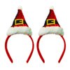 2pcs Christmas Santa Hat Headbands Sequined Plush Xmas Party Hair Bands Hair Hoops Headdress Hair Accessories for Girls Chidren