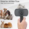 Swihauk Self Cleaning Slicker Brush for Dogs & Cats, Skin Friendly Grooming Cat Brush, Dog Brush for Shedding, Deshedding Brush, Hair Brush Puppy Brush for Haired Dogs, Pet Supplies Accessories, Gray