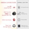 Premade Fans Eyelash Extensions 600 pcs Small Base Promade Loose Fans Stable C Curl 9-14mm Mix Lengths Short Stem Pre Made Volume Lashes with Reusable Silicone Pad by EMEDA (10D 0.07 C 9-14mm)