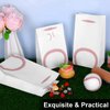 durony 24 Pack Baseball Gift Bags Paper Treat Bags Baseball Print Goodie Bags with Stickers for Sports Theme Party Decorations, Game Celebration Supplies