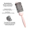 EAGLE FORTRESS Round Brush for Blow Drying 2.08in (53mm), Hair Waver, Curling Iron, Hot Air Brush, Hair Dryer, Straightener, with Dual Bristles, Negative Ions, Ceramic and Tourmaline Barrel