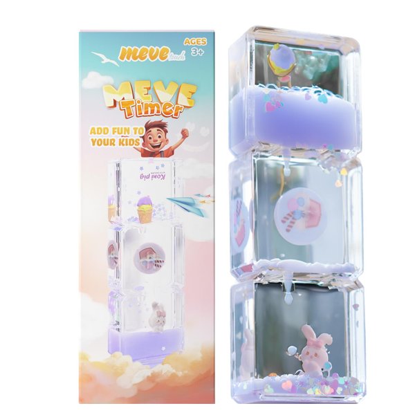 MeveTouch Exclusive Model Liquid Motion Bubbler Timer Soothing Sensory Toy for Relaxation Calming Stress Relief and Sensory Play Perfect for Kids and Adults Unique Desk Decor for Stress and Focus.