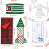 Aoriher 6 Pcs Christmas Elf Doll Accessories Set with Elf Christmas Envelope Clothing Rocket Clothing, Sleeping Bag, Bathrobe, Christmas Elf Hammock Pillow Xmas Accessory for Doll Decorations