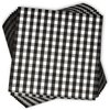 100 Count Black & White Gingham Cocktail Napkins Disposable Paper Checkered Plaid Beverage Dessert Napkin for Summer Picnic Barbecue Birthday Party