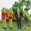 P2525 12pcs Model Trains Architectural 1:25 Scale Painted Figures G Scale Sitting and Standing People Model Railway Layout New