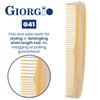 Giorgio G41 5" 130mm Coarse/Fine teeth - Flexible men's Hair, Beard & Mustache Pocket Comb. Hand-Made of quality Durable Cellulose Acetate, Saw-cut and Hand Polished. (Imitation Horn) (Giorgio G41)