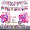 Inline Skates Rainbow Party Decorations, Neon Glitter Roller Skate Happy Birthday Banner , Balloons, Cake Toppers，for Roller Skater Themed Birthday Party Supplies