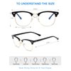 NSSIW Blue Light Glasses for Women and Men, Advanced Computer Glasses, Gaming Glasses, Semi Rimless with Blue Light Blocking, 11 Glossy Black/Golden Rim + Glossy Black/Black Rim, M