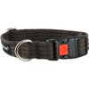 Cotton Web Adjustable Dog Collar with Locking Device 4 Sizes Black (Medium: Neck: 14"-19"; Width: 3/4")