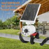 Solar motion sensor camping lights Aluminum case, 9W 1400-Lumen (130W Equi.) Solar sensor flood spot lights for outside camp post yard fence floor deck patio path, 100-week FREE refund/replacement