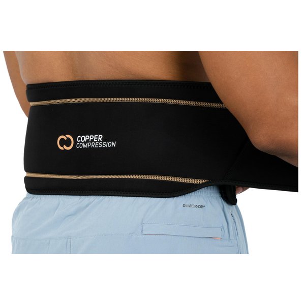 Copper Compression Lower Back Lumbar Support Brace, 1 Guaranteed Highest Copper Content, Great for All Activities! Infused Fit Wrap/Belt, Wear Anywhere! (Waist 28" - 38")