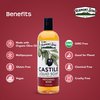 Vermont Castile Soap Patchouli Rose, Gentle Liquid Soap for Sensitive Skin & Natural Body Wash, Organic Hair Shampoo for Oily Hair, Aloe Castile Soap for Men & Women - 16 Oz