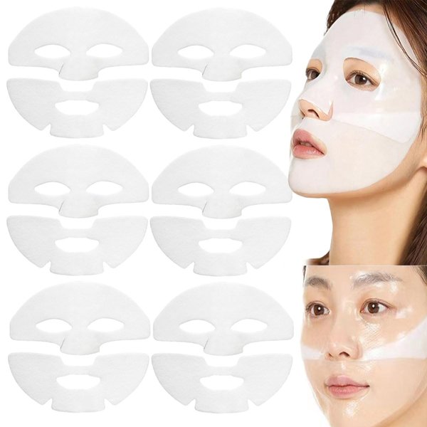 SKINQUEEN Bio-Collagen Deep Mask, Bio Collagen Face Mask, Pure Collagen Films Korean Deep Hydrating Firming Overnight Hydrogel Mask, Improve Moistur, Elasticity and Wrinkle (6Pcs)