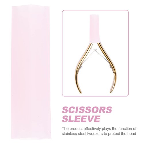 Beavorty 6Pcs Silicone Cuticle silicone cuticle scissors cover silicone cuticle protector nail cuticle nippers sleeve Nippers Cover Silicone (Random Color))