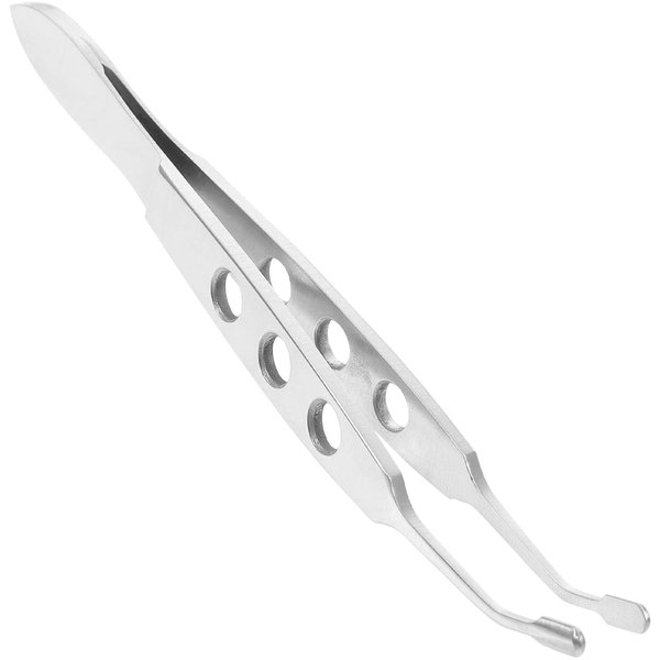 TEHAUX Eyelid Massage Tweezers, Stainless Steel Meibomian Gland Expressor Multi-Function Arita Tauber Expressor Forceps for Dry Eyes (Silver)