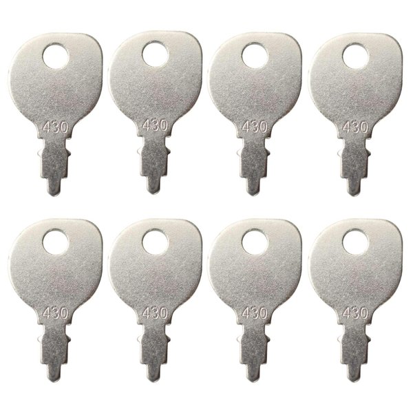 Universal Lawn Mower Key 430 691959 Replacement for Lawn Mower Briggs & Stratton AYP MTD Scag Toro Exmark Riding Lawnmowers(Pack of 8)