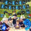 Video Game Theme 9th Birthday Party Decorations for Kids Blue Black Cheers to Level 9 Banner Hanging Swirls Level Up 9 Balloons Kit for Boys Girls 9 Years Old Game Controller Birthday Supplies Decor