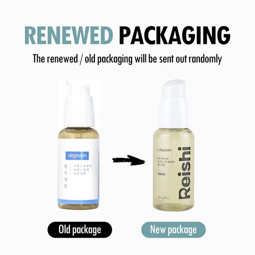 VEGREEN Skin Barrier Reishi Face Serum Skin Barrier Repair Moisturizer | Korean Hydrating Serum w/Mushroom Extracts & Lactobacillus Ferment | Glass Skin Serum for Face for All Skin Types 1.69 fl oz