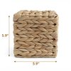 KOLWOVEN Tissue Box Holder - Tissue Box Cover Square- Wicker Tissues Cube Box Cover -Boho Decorative Woven Facial Tissue Holder on Table and Bathroom (Square)