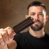 ZilberHaar - Styler Hair and Beard Brush - Round Brush, 1.3 Inch Stiff Boar Bristles and 8.5 Inch Pearwood Handle - 222 Plugs of Bristles - Beard Grooming Brush for Men