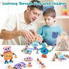 HAPGFS Wooden Robot Snap-Together Building Blocks, STEM Take Apart Toys Playset for Toddlers 3 4 5 6, 28 Psc Montessori Educational Fine Motor Skills Toys for Boys & Girls Birthday Gift