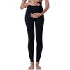 POSHDIVAH 2Pcs Women's Maternity Leggings Over The Belly Pregnancy Yoga Pants Active Wear Workout Leggings Black Crab Green Medium