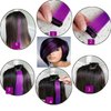 18 Inch High light Clip in Human Hair Extensions 100% Straight Clip on Party Highlights Colored Hair Extensions 6 Pieces/set (Purple)