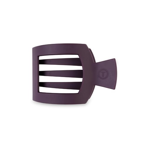 TELETIES - Medium Flat Square Hair Clip - Fall Collection - Hair Claw Clips for Women - Strong Grip, Bendable Teeth, Curved Design - For All Hair Types and Textures - Burgundy Bliss