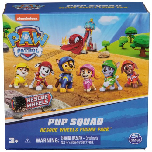 Paw Patrol: Rescue Wheels, 6-Piece Pup Squad Action Figure Gift Set, Kids Toys for Boys & Girls Ages 3 and Up