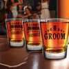 shop4ever Groom and Groom's Drinking Team Member Glass Shot Glasses Wedding Bachelor Party Shot Glasses (7 Pack)