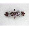 Faship Gorgeous Burgundy Rhinestone Crystal Flora Hair Barrette Clip