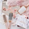 Hair Brush Set for Women and Teen Girls of All Hair Types - Detangling Paddle Brush, Blow-Drying Round Brush and Drying Vented Hair Brush - Lily England Brush Set for Hair Styling - (Rose Gold)