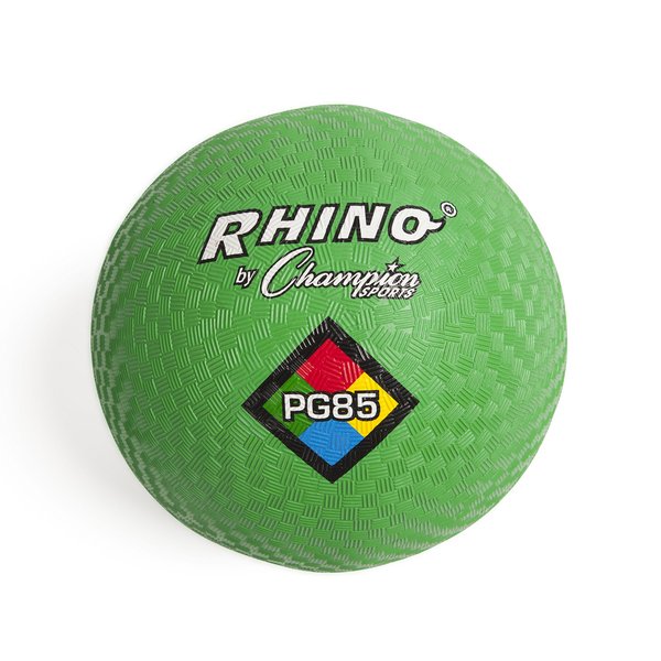 Champion Sports Rhino Playground Balls 8.5"D - Two Ply, Nylon Wound, GREEN