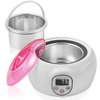Saloniture Professional Wax Warmer Machine for Hair Removal with Digital Display for Home, Spa, or Salon - Pink Lid