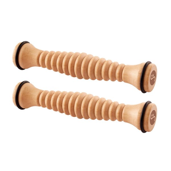 Body Back Wooden Foot Roller, Foot Massager for Plantar Fasciitis, for Stress Relief Support and Relaxation Through Smooth Fasciitis Roller Circulation Foot Pain Acupressure, 2 Pack