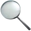 Pinpoint 2X Handheld Magnifier | 4" (10.2 cm) Diameter Lens | Steel & Chrome Finish | Ideal for Reading, Studies, & Detailed Work