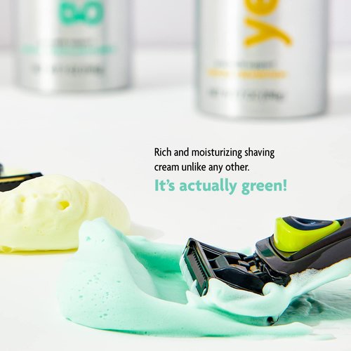 Pacific Shaving Company GREEN Shaving Cream - Shave with Purpose - Safe & Natural Ingredients, Cruelty Free, Made in the USA - Pack of 2 (7 oz each)