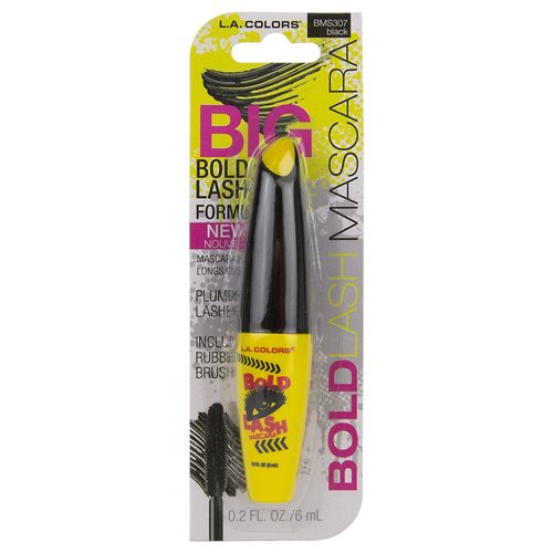 L.A. Colors Bold Lash Mascara, Black, 0.04 Fluid Ounce