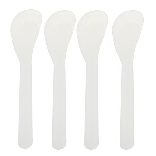 erioctry 24PCS 5.2 Plastic Spatulas Spoon Makeup Cosmetic spatulas Mask Frosted Tip Skin Care Facial Cream Spatula for Mixing and Sampling Beauty Products (Clear)