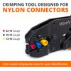 Wirefy Crimping Tool For Insulated Electrical Connectors - Ratcheting Wire Crimper - Crimping Pliers - Ratchet Terminal Crimper - Wire Crimp Tool 22-10 AWG