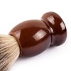 QSHAVE 100% Best Original Pure Badger Hair Shaving Brush Handmade. Real Wood Base. Perfect for Wet Shave, Safety Razor, Double Edge Razor