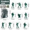 Wankko 2-Inch Plastic Army Men Action Figures, 10 Unique Sculpts, Pack of 100 (Green)