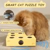 ZALBYUY Cat Puzzle Toy, Interactive Cat Toys for Indoor Cats, Automatic Cat Toy Feather Rotation in 14 Holes Maze, Cat Feather Toy with Intelligent Sensing, New Upgrade Whack A Mole Kitten Game