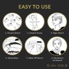EGLD GOODLY by ELAN Gold Eyebrow Stamp Stencil Kit w/ Bonus Eyebrow Tweezer Included | Perfect for One Step Eyebrow Shaping | Waterproof and Long Lasting Finish, Nearly Black