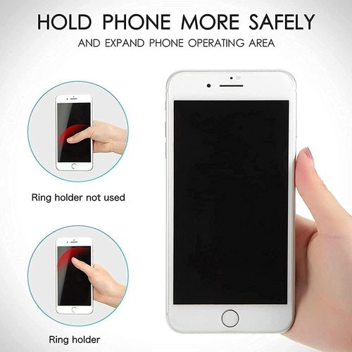 RWSEFK 3 Pack Universal Cell Phone Stand Compatible with Socket for Grip & Holder Rotation -Sparkling Love Pink Marble