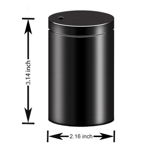 YIFOCUS Stainless Steel Metal Toothpick Holder Dispenser, Tooth Picks Lot Container with 500 Pieces Bamboo Round Toothpicks for Teeth Appetizer and for kitchen (Black)