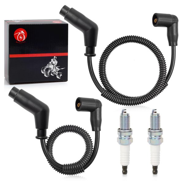Spark Plug & Wire Cap 15in/24.4in For Can Am Commande Renegade Outlander MAX 500 570 650 800 800R 1000 1000R Bombardier TRAXTER 500 650